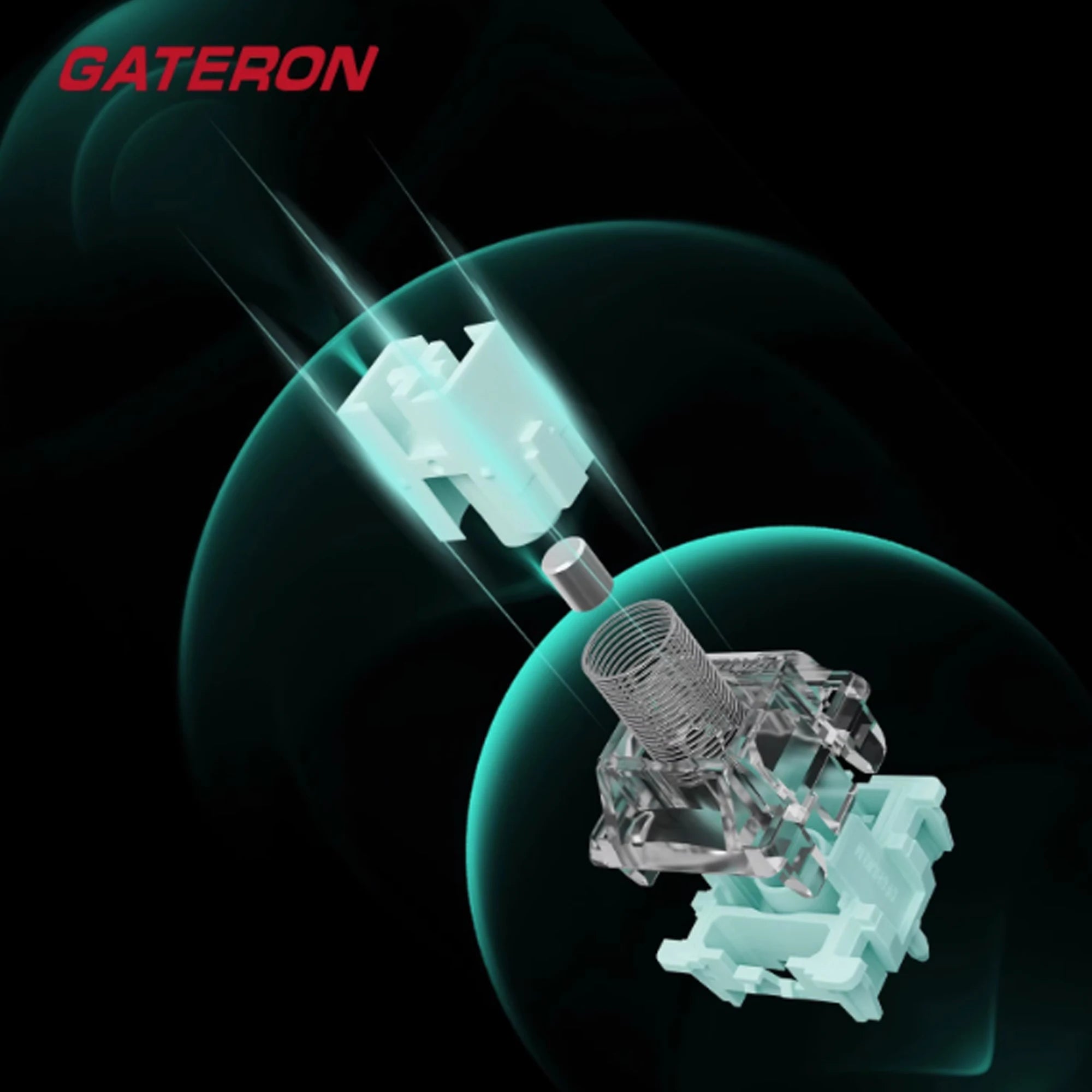 GATERON Magnetic Jade Gaming switch, Linear, Freely setting Wall Stem, Hall Sensor HIFI Sound for Magnetic Keyboard Gaming Work Qme