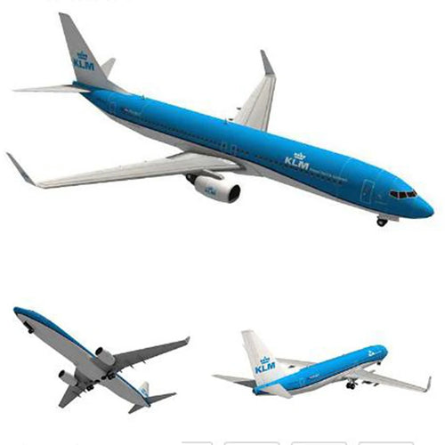 1 100 Boeing 737 Aircraft Dutch Airlines 3D Paper Model DIY Handmade Qme