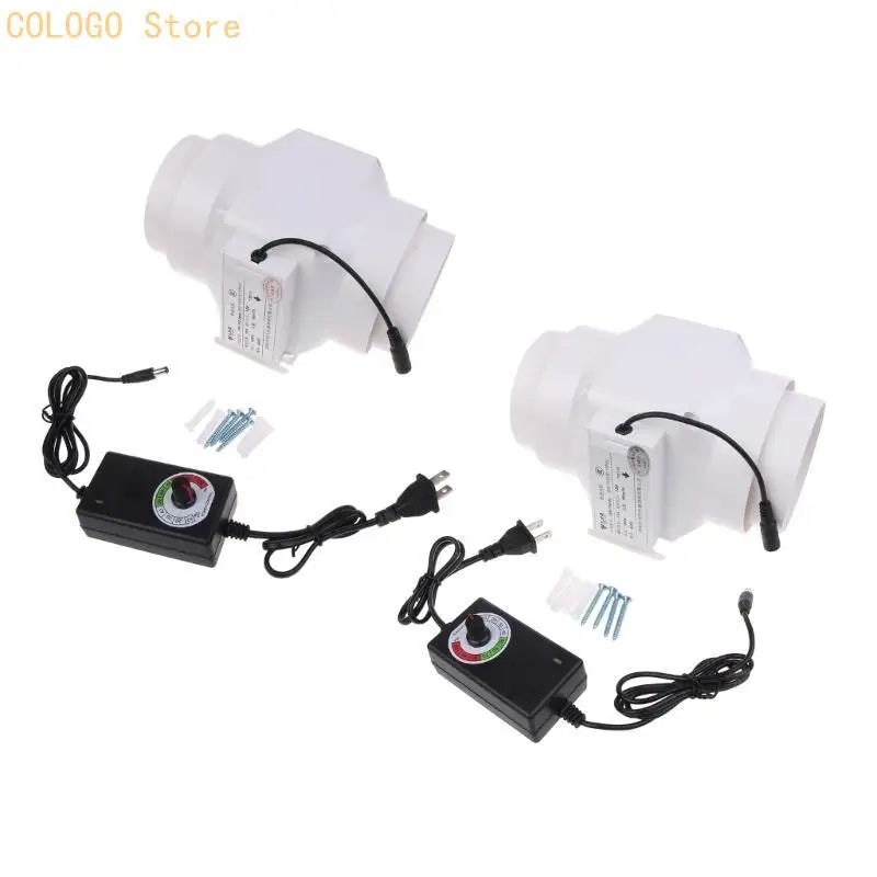 Inline Duct Fan Ventilation Exhaust Boosters Filter 13W 16W Extractor Qme