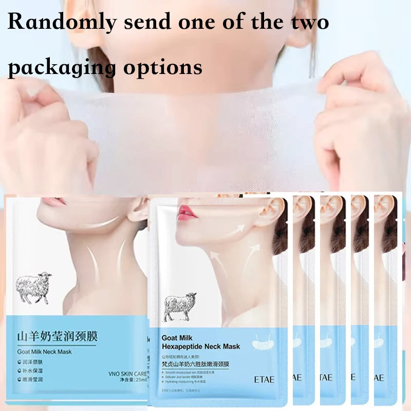 10pcs Goat Milk Neck Mask Collagen Firming Anti-Wrinkle Whitening Anti-aging Nech Masks Moisturizing Beauty Necks Skin Care Qme Default Title
