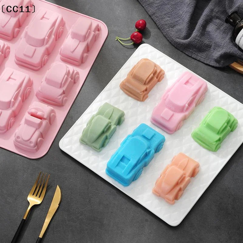 4 6 8 Cavities Car Train Silicone Mold Vehicles Crayon Making Qme