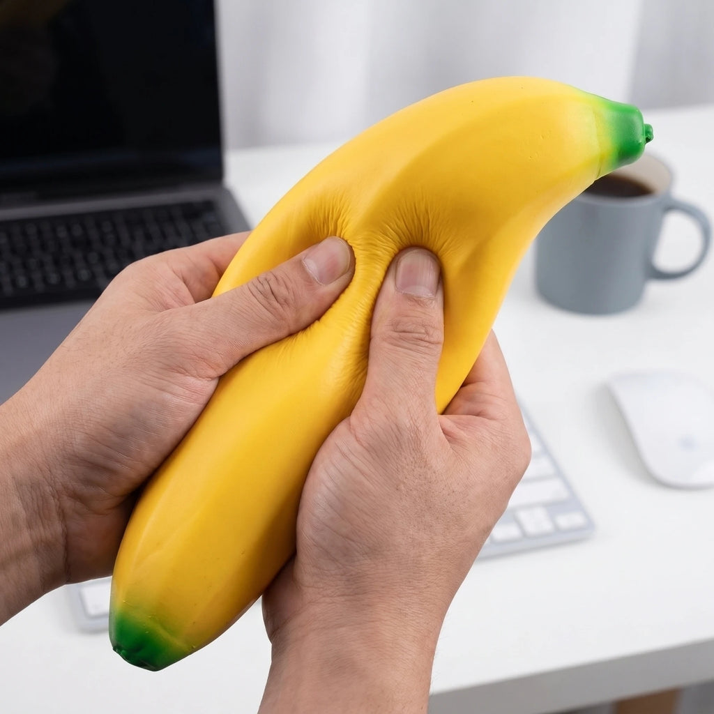 New Extra Large Simulated Banana Squeezable Toy Creative Party DIY Fake Decoration Fun Stress Relieve Fidget Toy Holiday Gift Qme