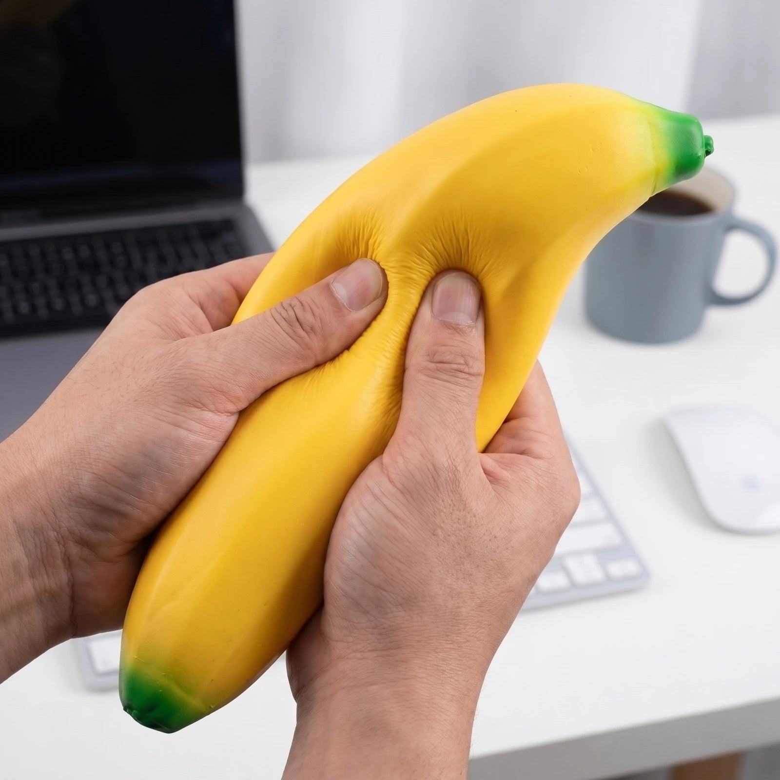 New Extra Large Simulated Banana Squeezable Toy Creative Party DIY Fake Decoration Fun Stress Relieve Fidget Toy Holiday Gift Qme