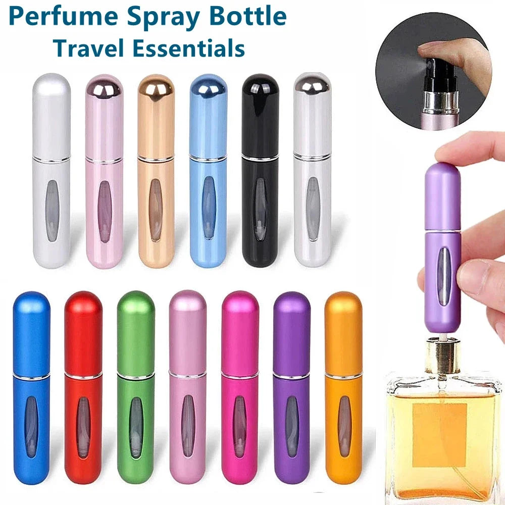 5ml Portable Perfume Travel Spray Bottle Atomizer Refillable Bottom Filled Empty Perfume Sprayer Cosmetic Containers Atomizer Qme