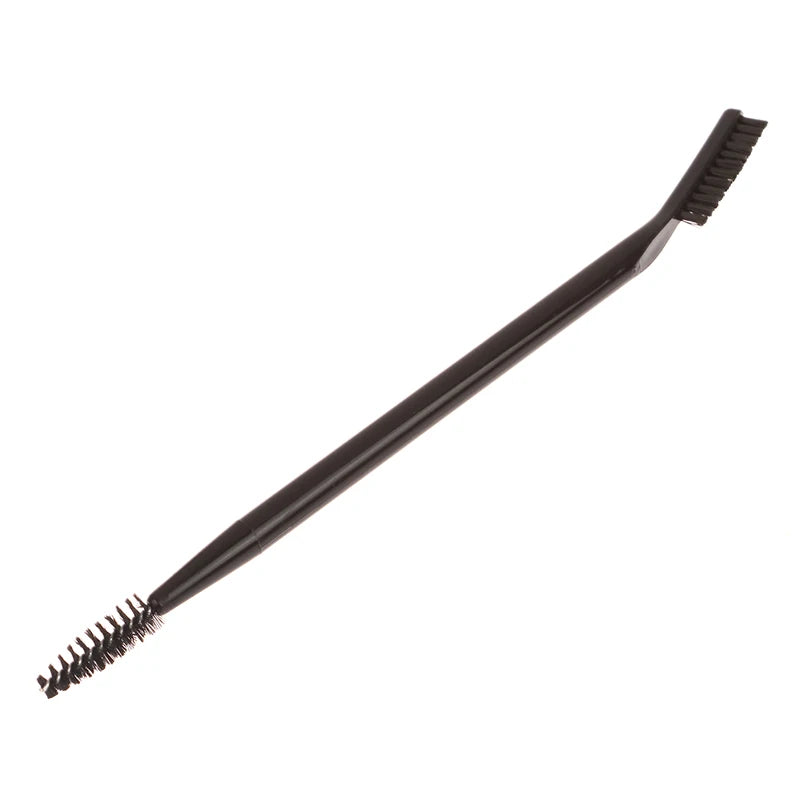 Double-ended Eyebrow Eyelash Brush Reusable Grooming Tool Comb Shaper Qme Black