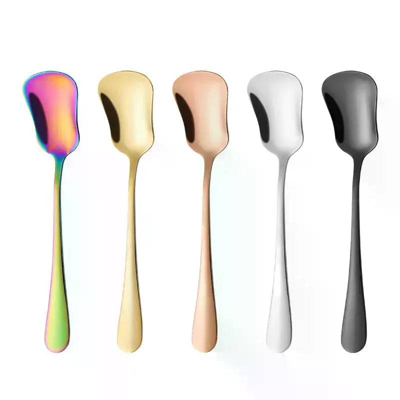 Dessert Spoon Stainless Steel Stirring Spoons Gourd Spoon Cake Salad Spoon Luxury Tableware Gift Small Spoon Qme