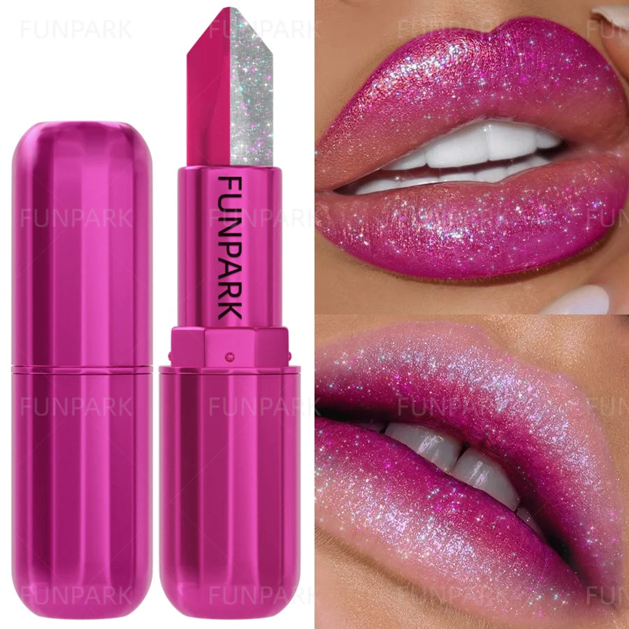 Sexy Glitter Two-tone Lipstick Matte Lipsticks Cosmetics Easy Use Lip Qme
