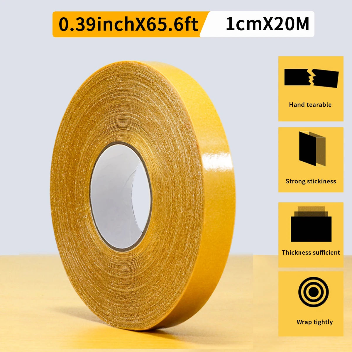 High Adhesive Strength Mesh Double-Sided Duct Tape - Weatherproof, Invisible, Quick & Seamless Installation for Carpet, Weddings Qme 1cmX20m