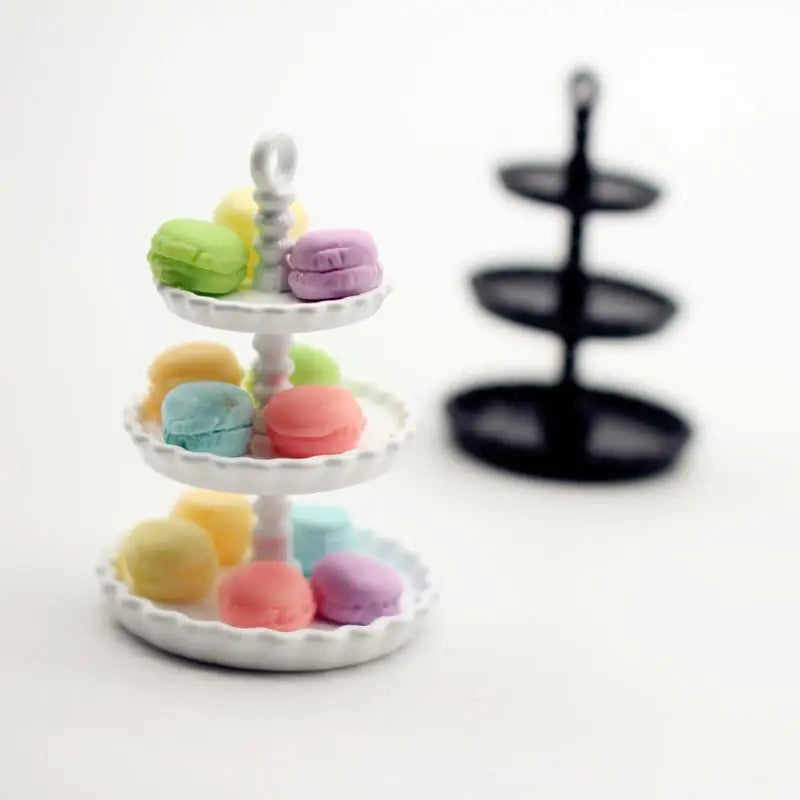 Dollhouse Mini Cake Tray Model Simulation Miniature Stand Ornament Qme