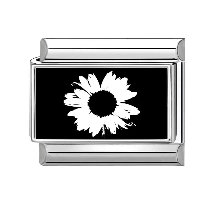 2026 New Fashion Black NO.8 Ball Cat Butterfly Italian Charms Fit 9mm Stainless Steel Women Fashion Bracelet DIY Jewelry Gifts Qme Style 1