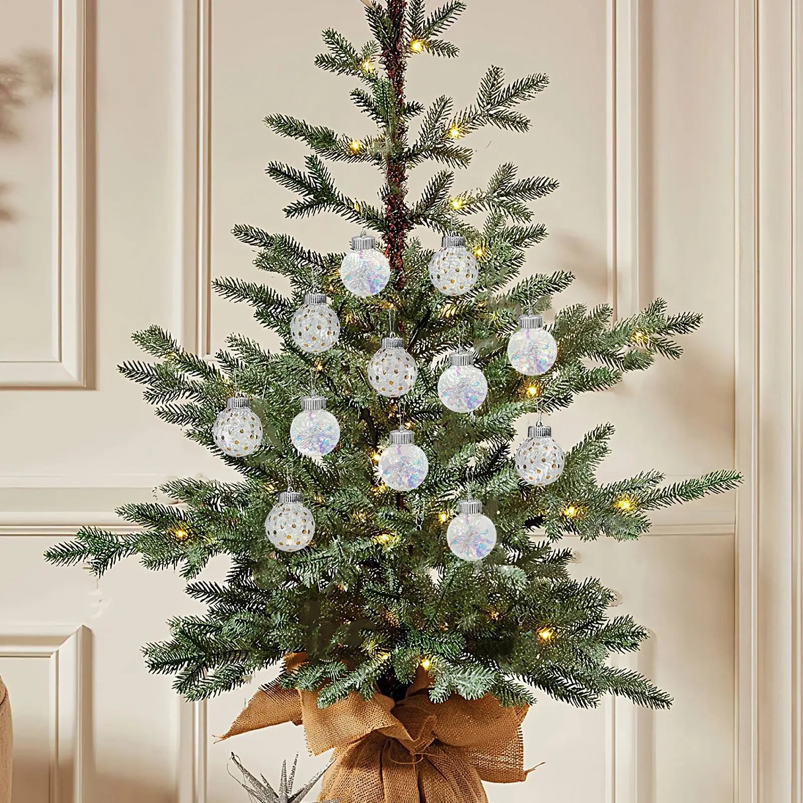 Christmas Ornaments Transparent Pendant Balls Tree Shopping Mall Qme