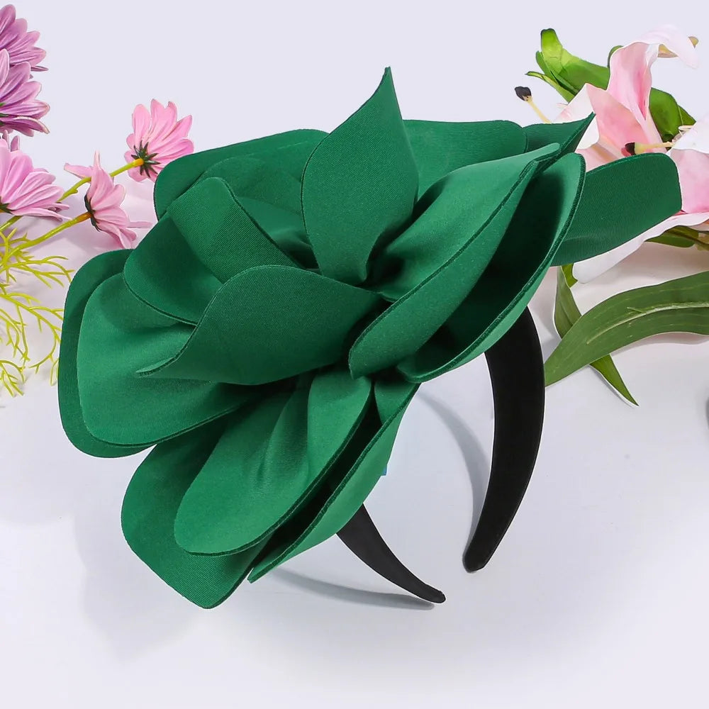 Exquisite Large Rose Flower Headband Sweet Elegant Oversized Qme Style 2