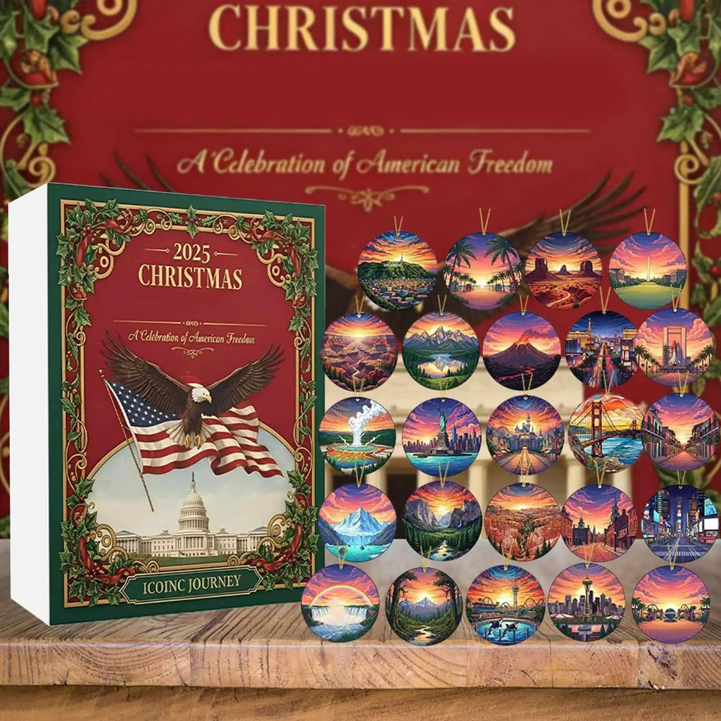Advent Ornament Calendar 2025 24-Day 2d Pendant Christmas National Qme