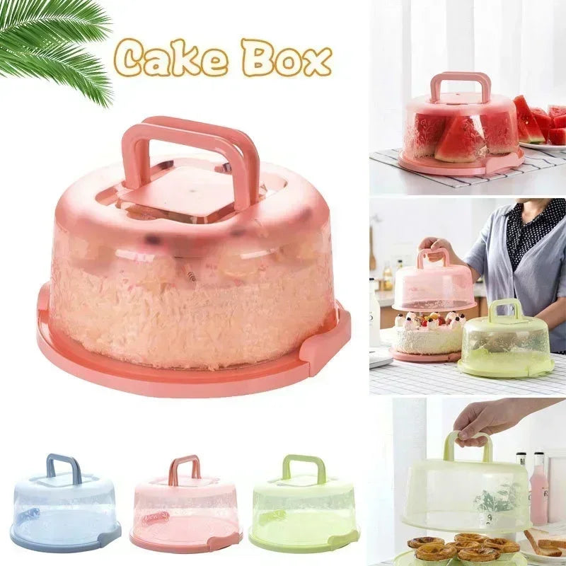 Kitchen PP Transparent Round Fresh-keeping Storage Boxs Portable Qme