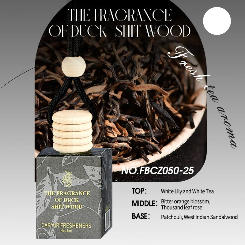Tea Scented Car Perfume Lasting Fragrance Rope Mounted Alcohol Qme DUCK SHIT WOOD