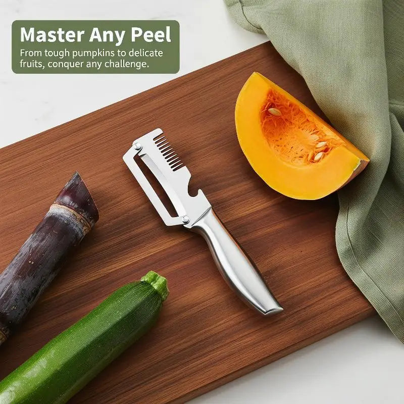 Multifunctional 3-in-1 Stainless Steel Peeler Vegetable Fruit Slicer Qme