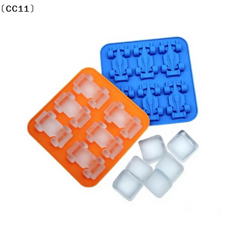 6-Cavity Formula Racing Car Ice Mold Silicone Jelly 3d Race Tumbler Qme