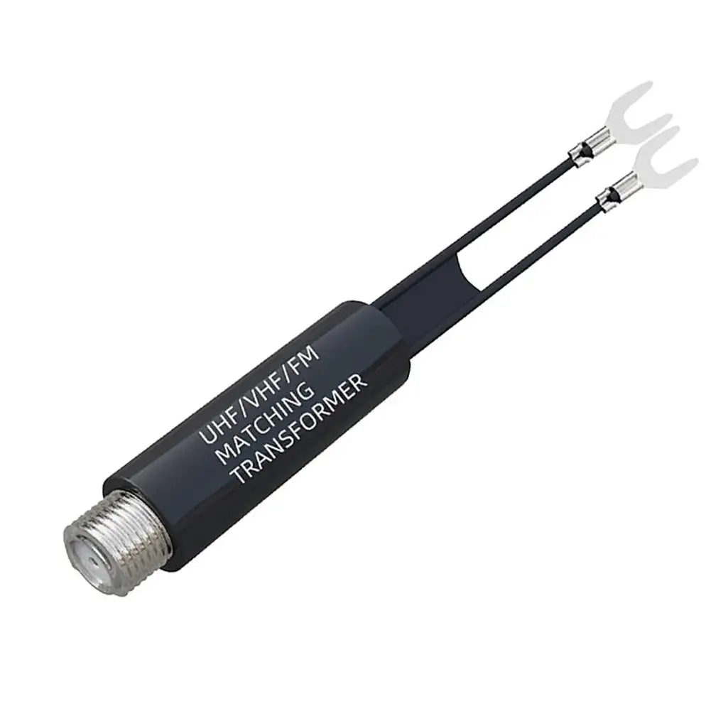 Transformer Adapter UHF/VHF/FM/TV F Cable 75-300 Ohm Balun Antenna Matching Transformer Adapter Cable Television Accessory Qme silver