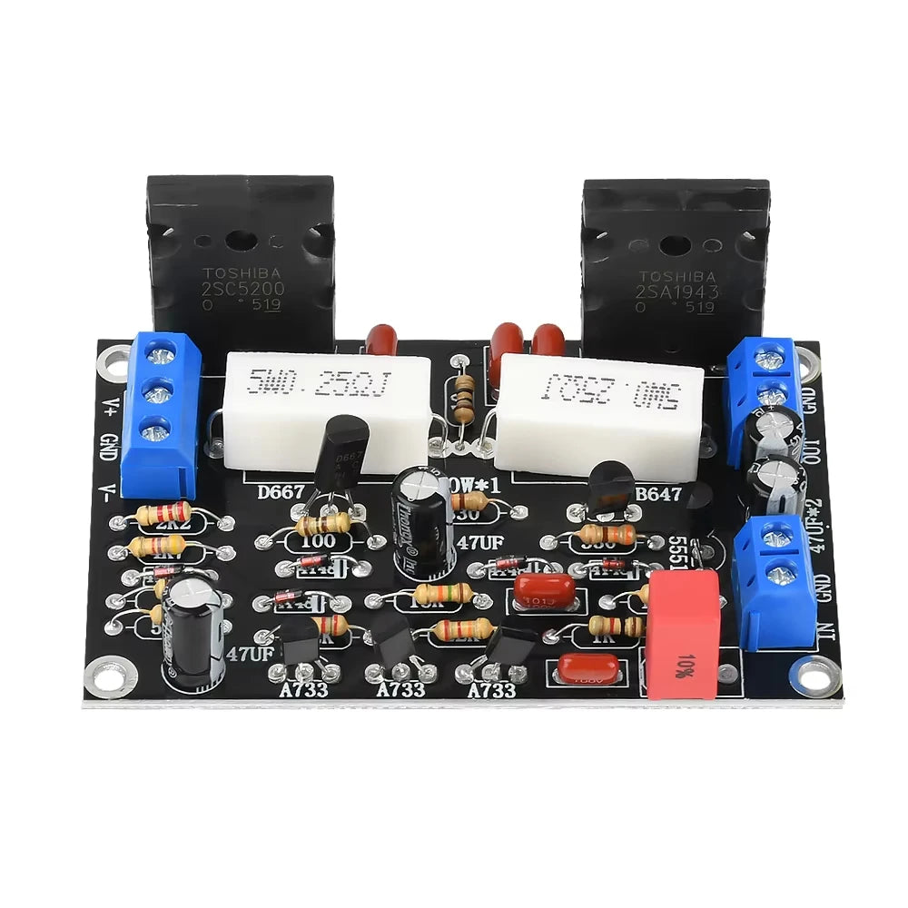2SC5200+2SA1943 Tube 100W DC 35V Mono Channel HIFI Audio Amplifier Board Qme Default Title
