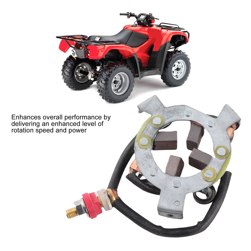 Starter Carbon Brush Holder Kit Motor Carbon Brush Kit Easy Install Enhance Acceleration Compact for 8000‑20000lb 4X4 ATV Qme