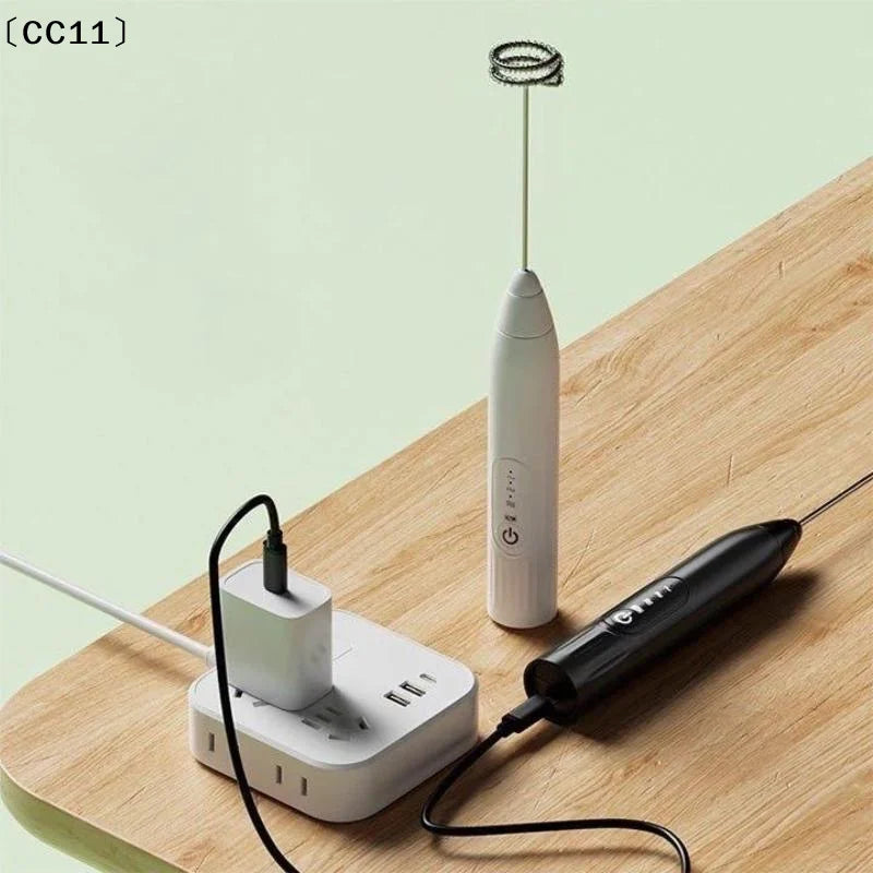 Rechargeable Handheld Electric Egg Beater 3 Speeds Stainless Steel Qme