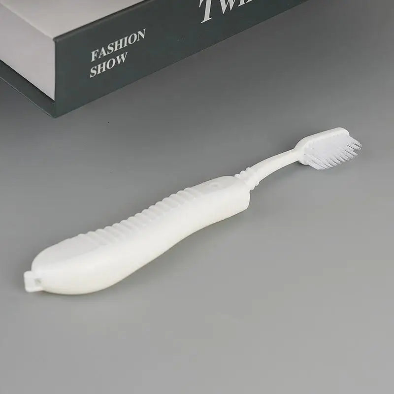 Compact Folding Toothbrush Foldable Design Travel Pocket Suitable Qme A