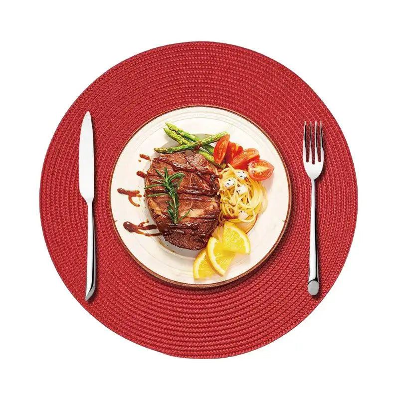 Round Home Placemat Insulation PP Dining Table Mat Biodegradable Qme A8