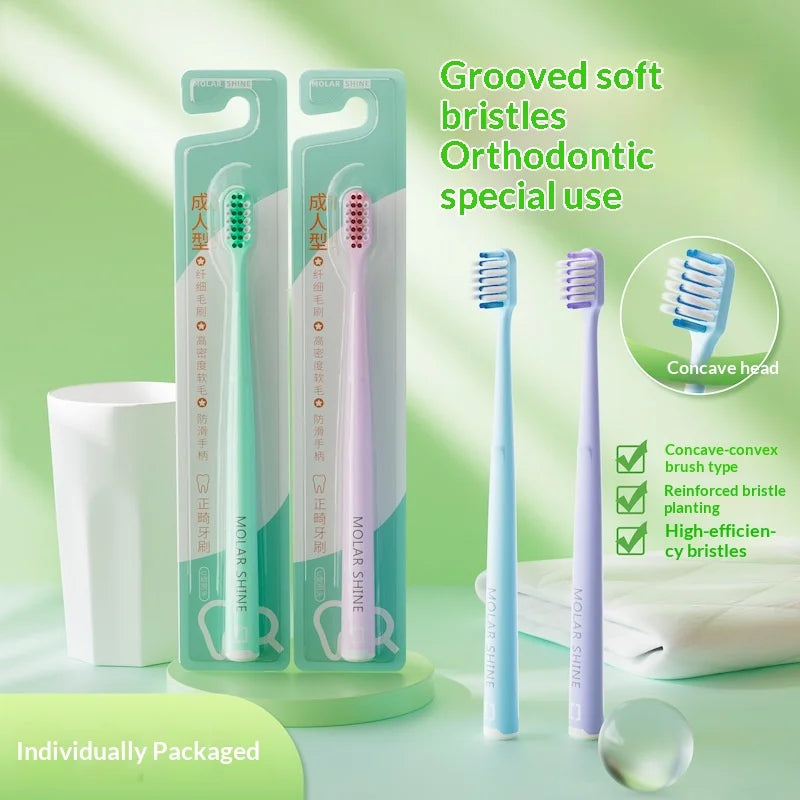 Soft Bristle Toothbrush V-shaped Design 1 Superior Oral Care Qme