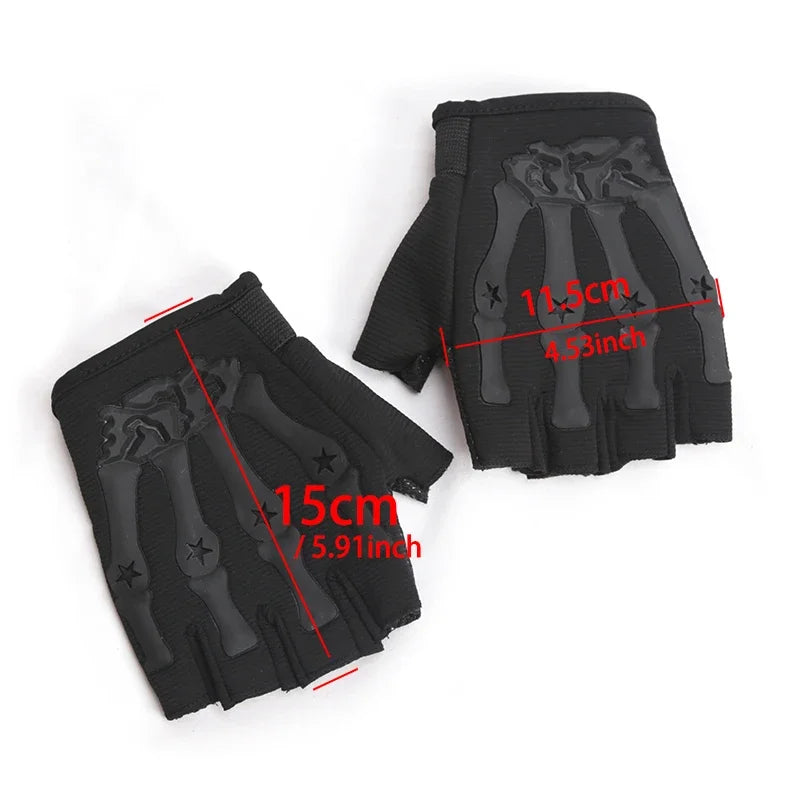 Men Cycling Gloves Outdoor Sports Fingerless Motorcycle Elastic Qme