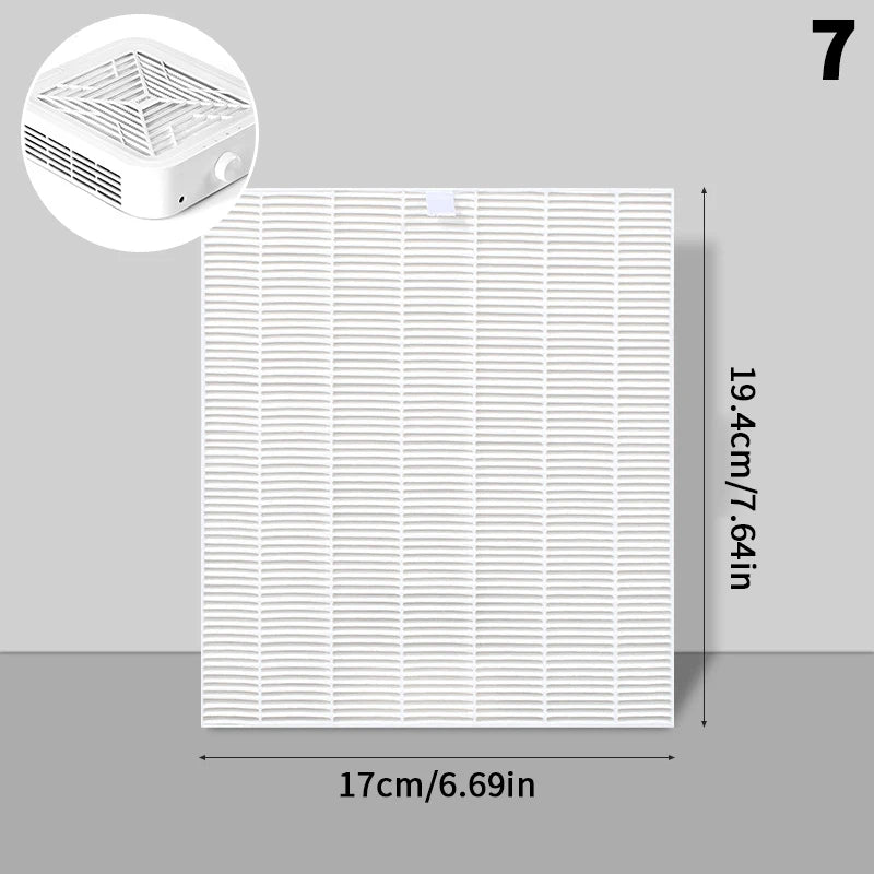 Nail Dust Collector Replacement Filter Vacuum Cleaner Manicure Screen Qme 7