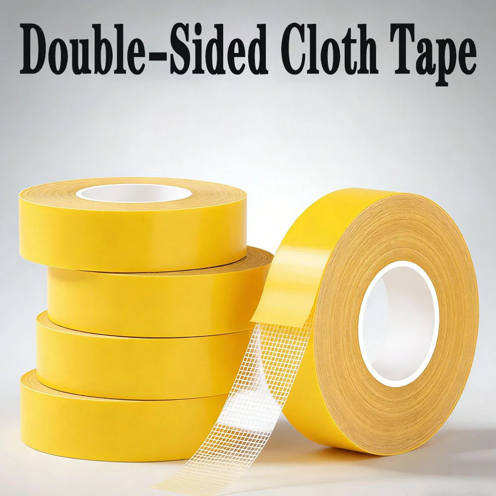 20M Strong Fixation Double-Sided Cloth Tape Heavy Duty Translucent Mesh Waterproof Traceless Powerful Grid Carpet Adhesive Tape Qme