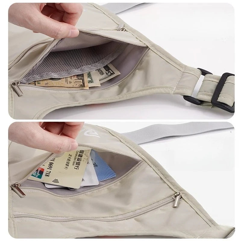 Travel Invisible Anti-theft Waist Bag Passport Phone Qme