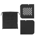 2Pcs Mini Meal Tables Compatible with Lunch Box 9.4L Plate Tabletop Aluminum Alloy Lightweight for Camp Outdoor Coffee Supplies Qme black