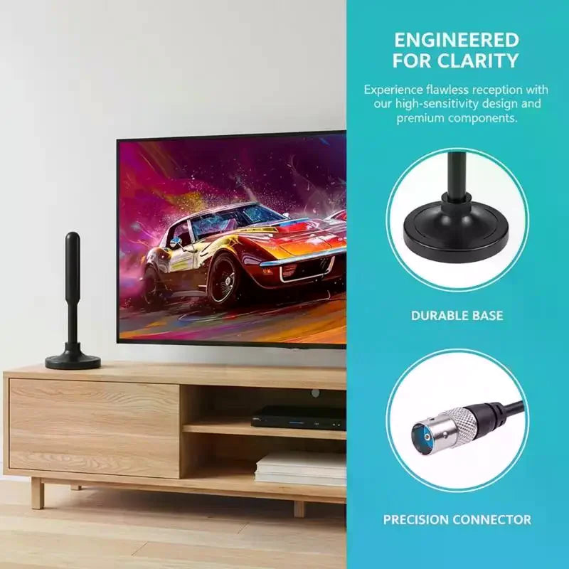 Digital TV Signal Booster Antenna Indoor Use 720P 1080P Adapter Qme