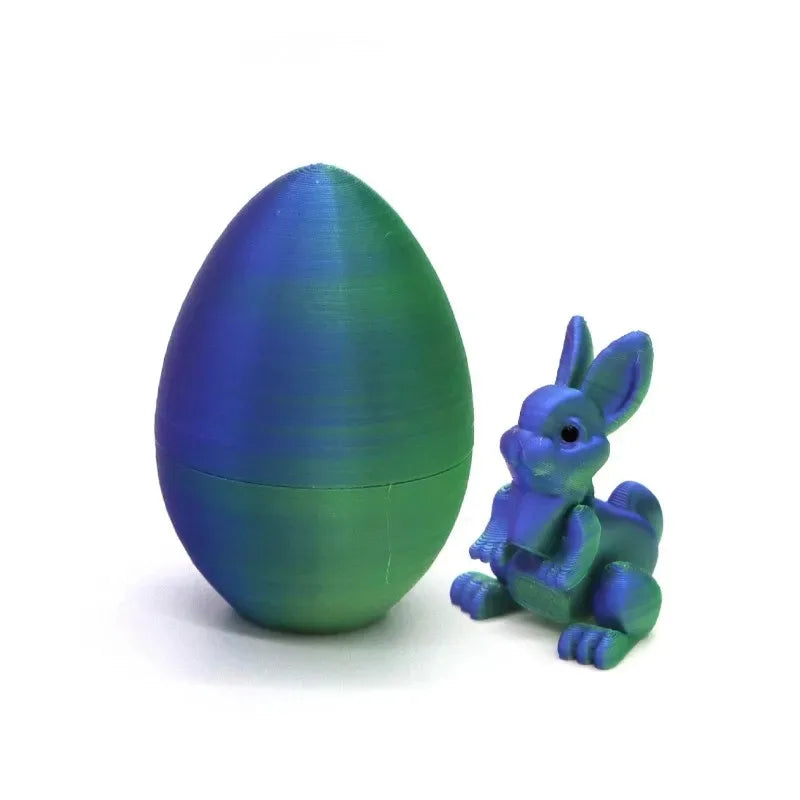 Easter Bunny Ornament 3D Printed Cute Rabbit Eggs Printing Desk Qme S6