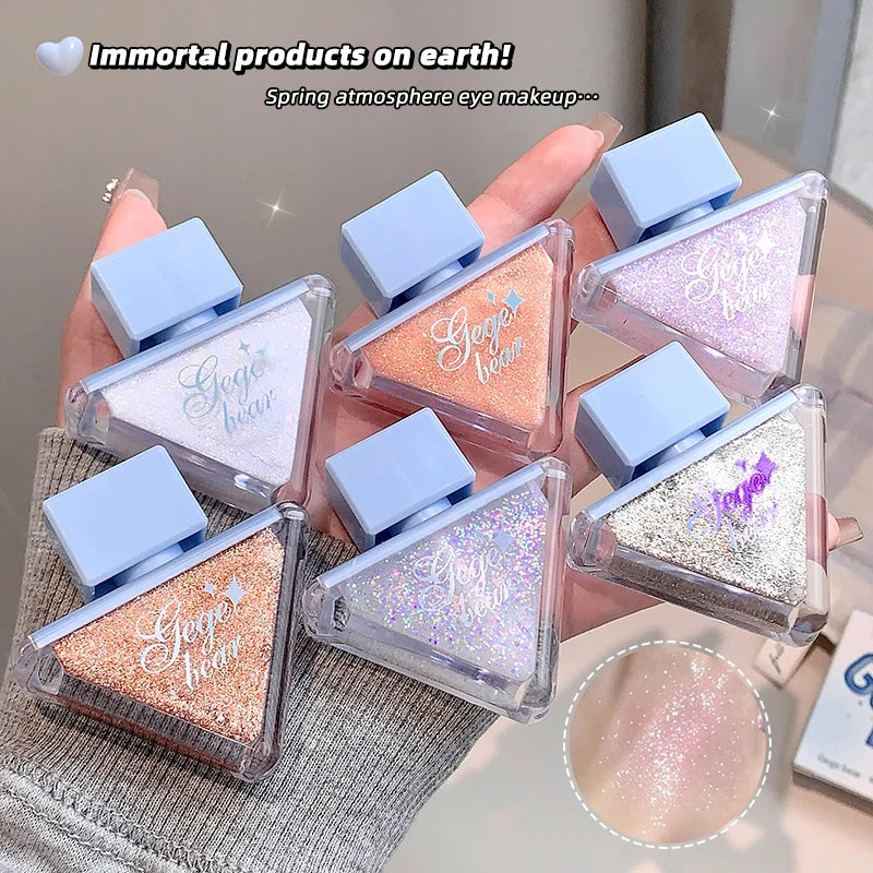 Gege Bear Glazed Eyeshadow Liquid Pearlescent Glitter Brightens Qme