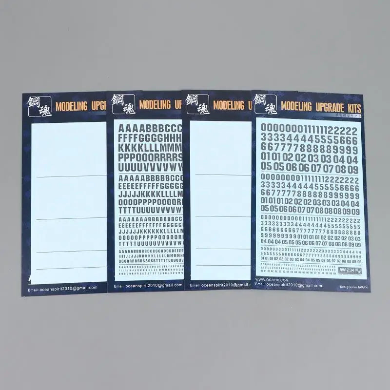 Number Letter Water Decal Stickers Non-toxic Clear Print No Residue Qme