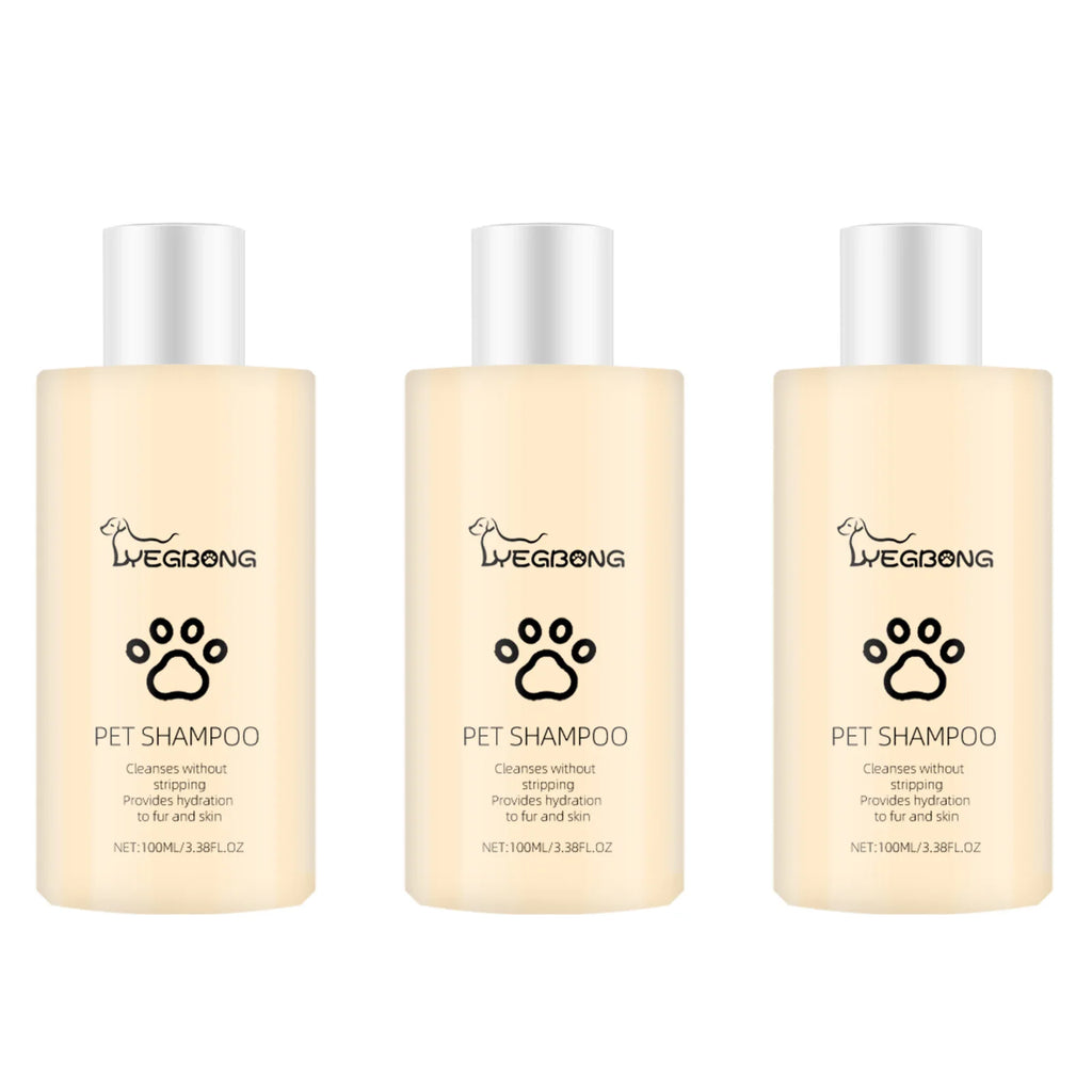 Fragrant Pet Shampoo Nourish Remove Stain Smooth Hair Prevent Tangling Relieve Itching Reduce Body Odor Moisturizing Pet Shampoo Qme 3 x 100ml Boxed