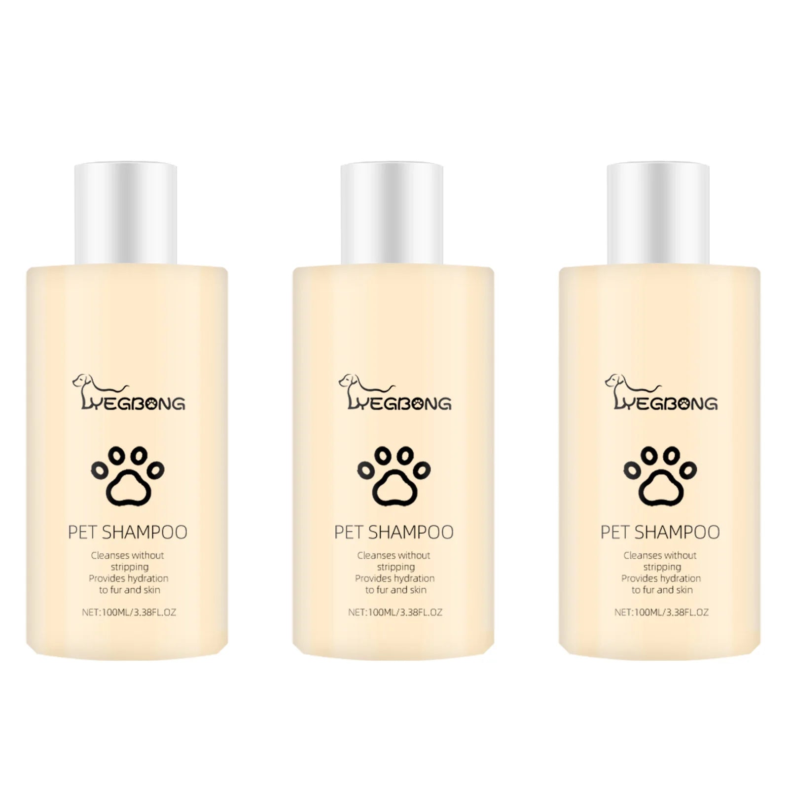 Fragrant Pet Shampoo Nourish Remove Stain Smooth Hair Prevent Tangling Relieve Itching Reduce Body Odor Moisturizing Pet Shampoo Qme 3 x 100ml Boxed