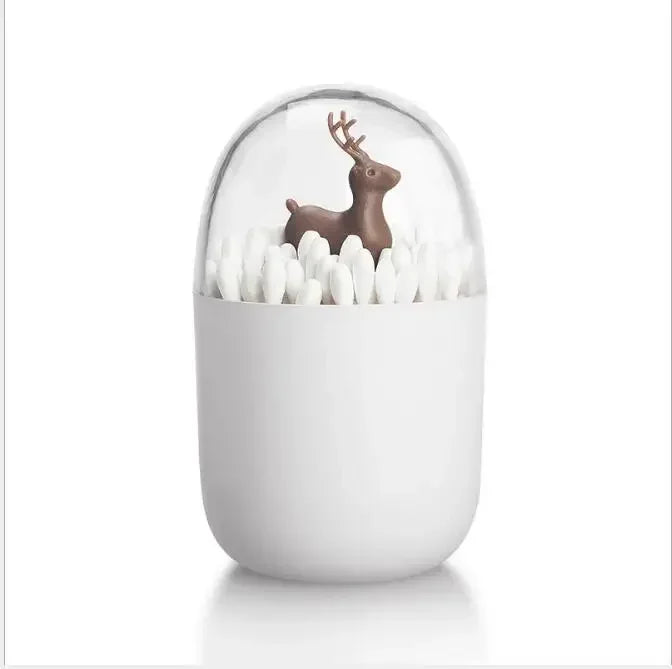 Creative Toothpick Holder Plastic Cotton Swab Holder With Cute Mini Cactus Trees Rabbit Table Accessories Home Decor Qme elk
