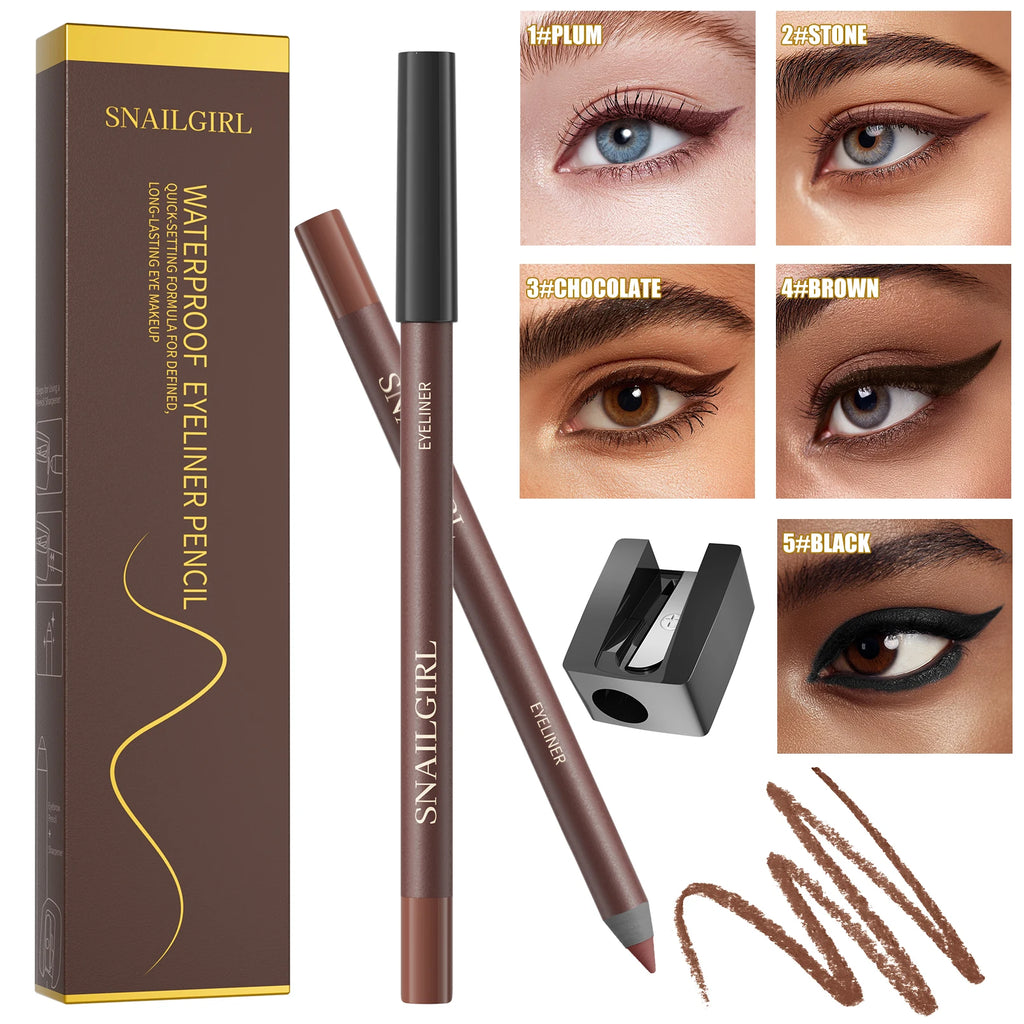 1Pc Eyebrow Pencils - Waterproof,Long-Lasting,Black, Gray, Dark Brown, Beginner-Friendly Eyebrow Pencils Qme
