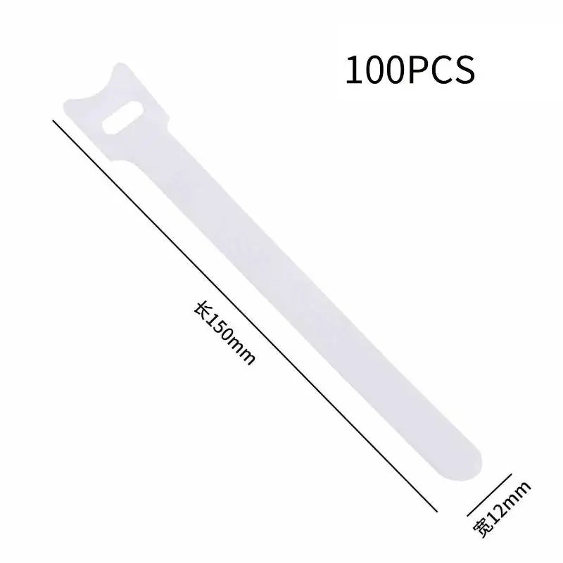 Organized Cable Setup 30 50 Reusable Hook Loop Straps