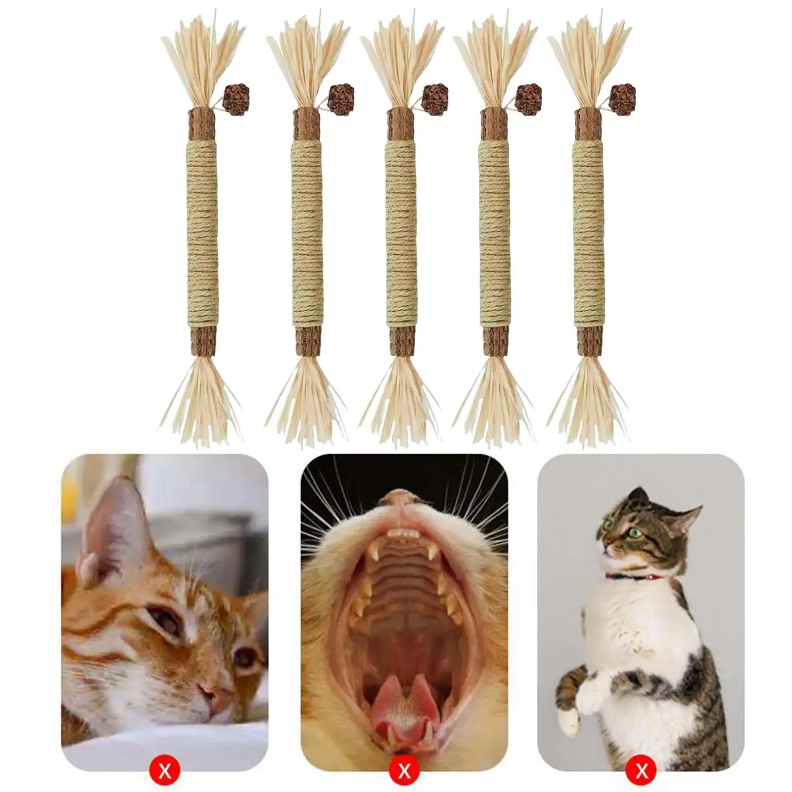 Cat Silvervine Sticks Edible Lick Catnip Supports Toys Kittens Chew Qme
