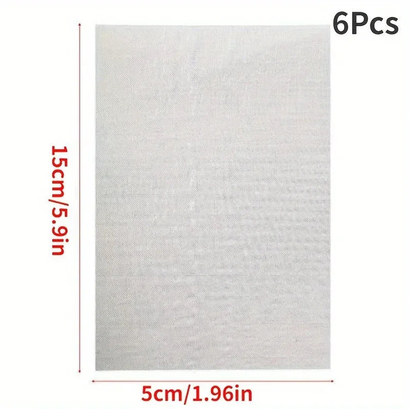 6pcs Pack Heavy-Duty Stainless Steel Repair Mesh - High-Temp Resistant Plastic Crack Fixing Metal Grid Suitable for Bumpers, Qme
