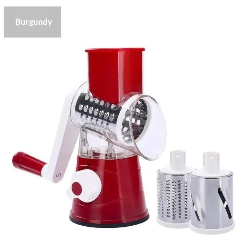 Manual Rotary Vegetable Slicer Grater Multiple Blades Easy Clean Home Qme C