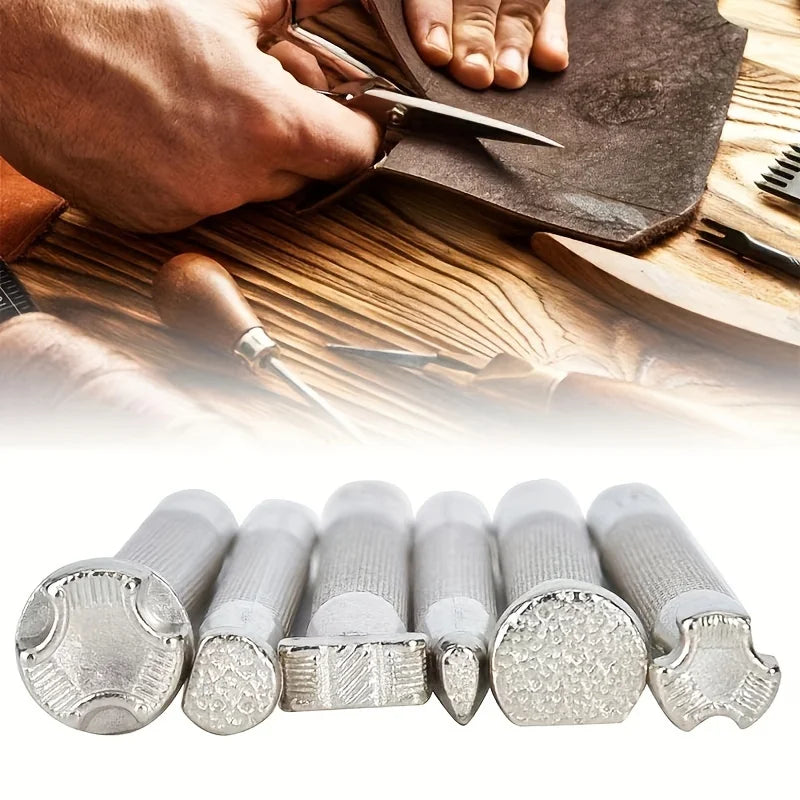 3Pcs Leather Stamping Tools Set Stainless Steel Leather Carving Stamps for DIY Leathercraft Background Texture Qme