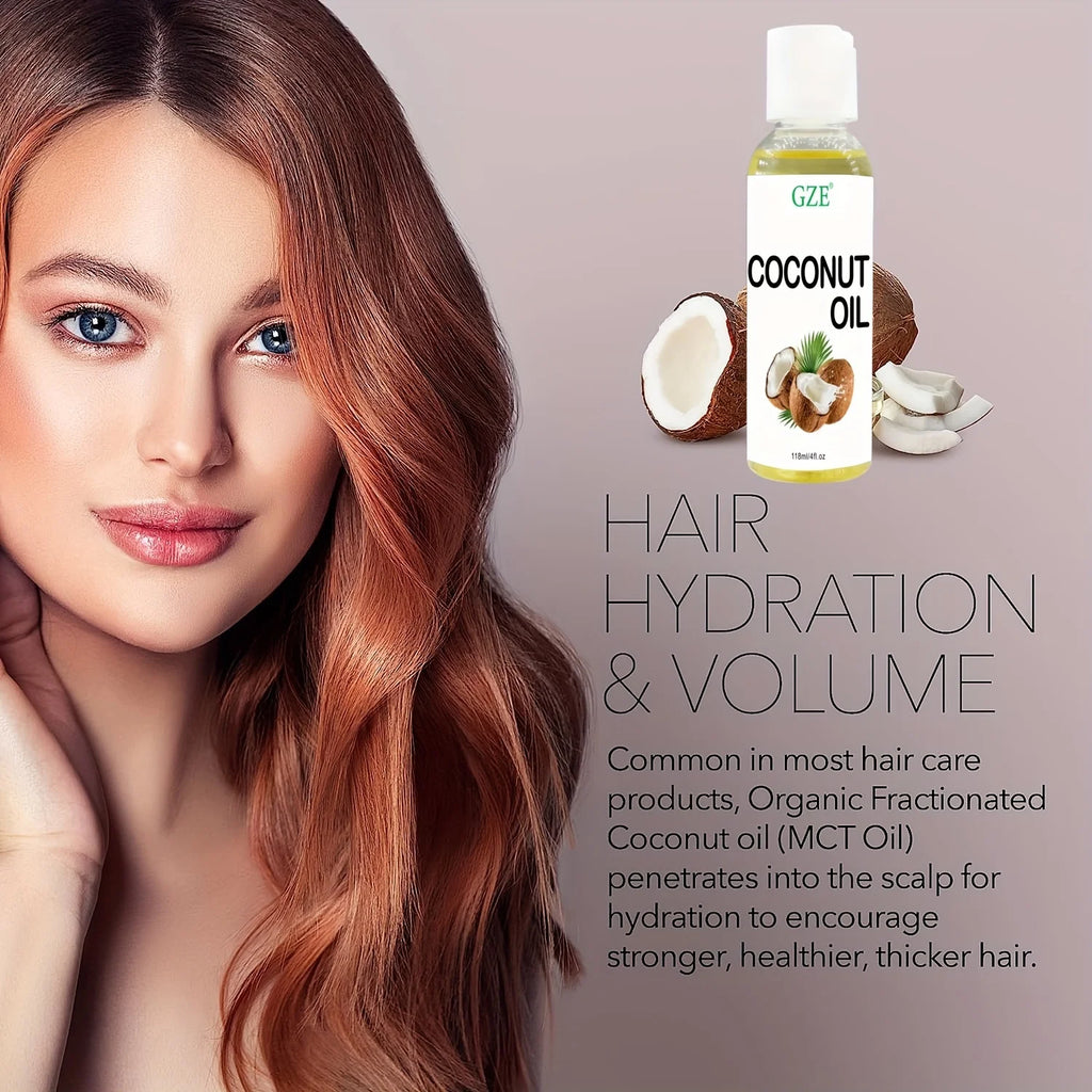 GZE Fractionated Coconut Oil - Relaxing Massage Oil, Liquid Carrier Oil for Diluting Essential Oils - Skin,Moisturizer Softener Qme