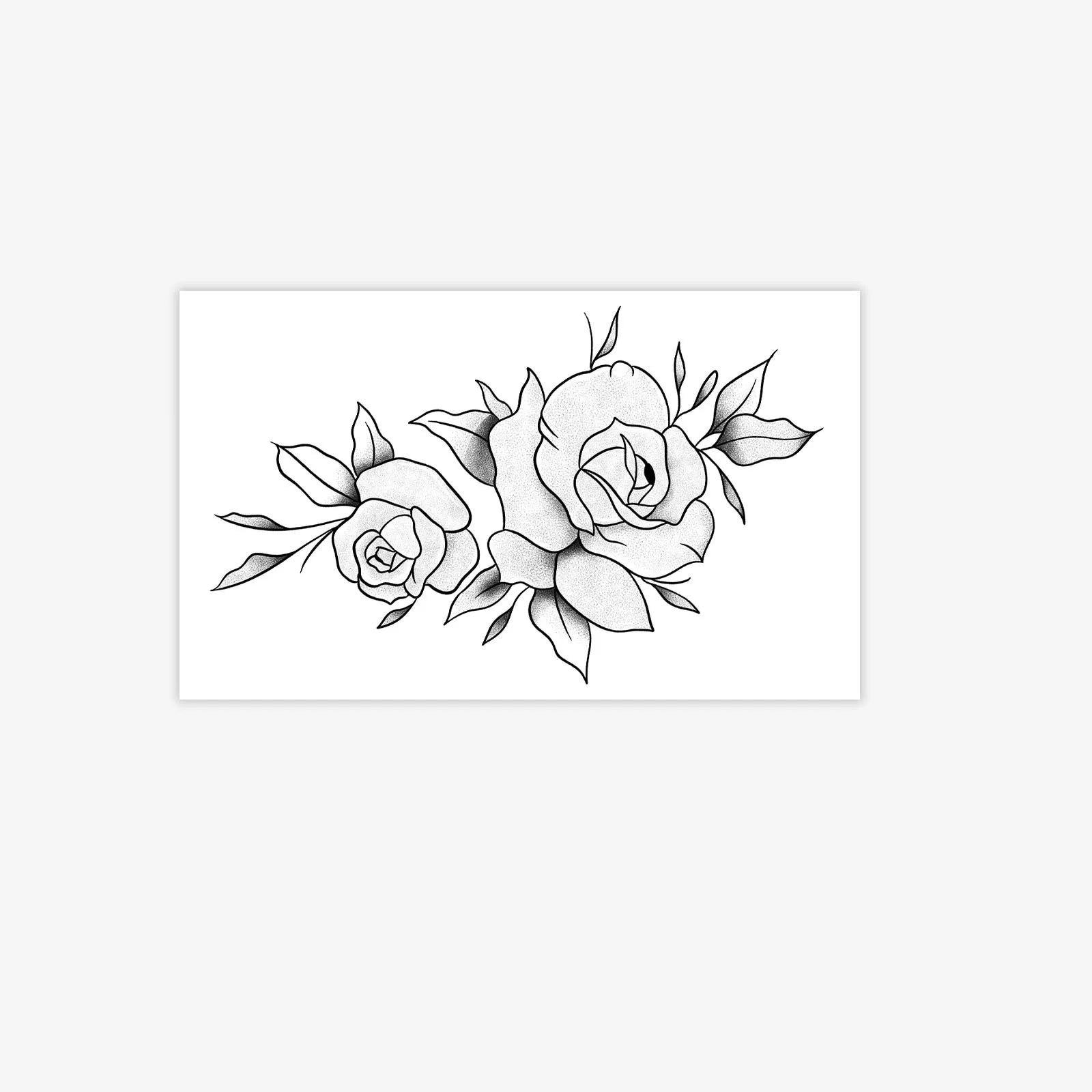 Minimalist Leaf Vine Tattoo Sticker Waterproof Long Lasting Fine Line Temporary Tattoo for Women Finger Hand Qme