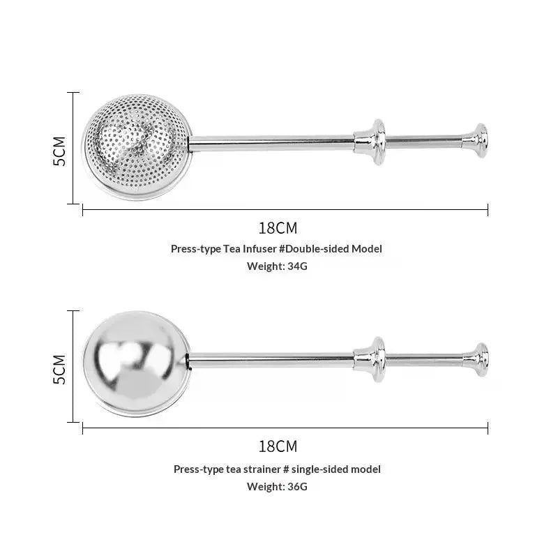 Stainless Steel Long Handle Tea Infuser Fine Mesh Rust Resistant For Home Office Loose Leaf Tea Brewing Qme
