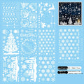 9pcs Christmas Window Stickers White Snowflake Reindeer Decal Wall Sticker Christmas Electrostatic Stickers New Year Decorations Qme A Set